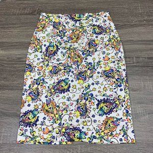 ZARA Woman Pencil Skirt Paisley Print